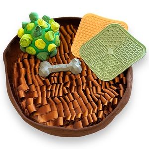 Reggie Dog Toy Bundle Snuffle Mat Treat Ball Lick Mats Rubber Bone Stimulate